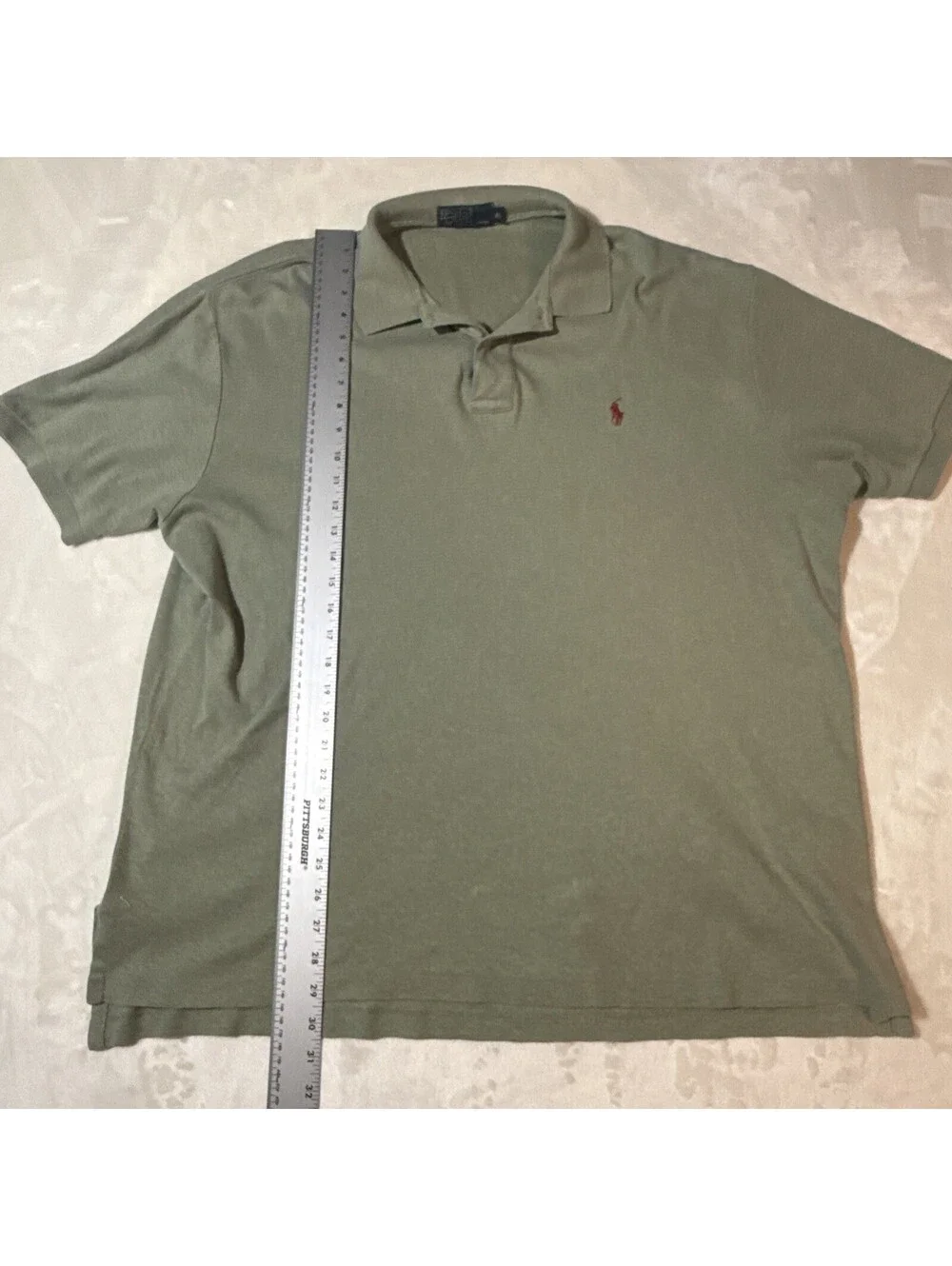 Vintage Polo Ralph Lauren Polo Shirt Men's XL Olive Green Short Sleeve